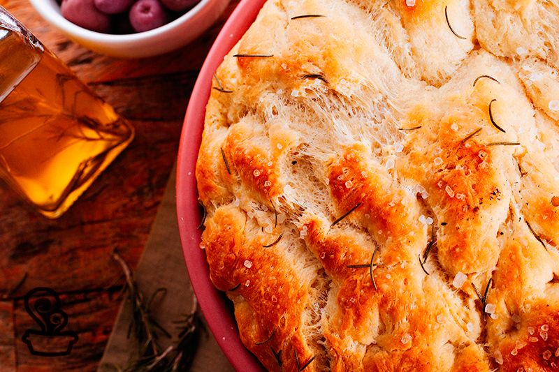 Pão rústico com alecrim