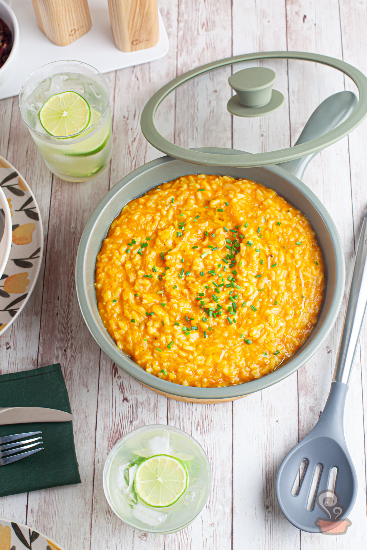 Risoto de abóbora com carne seca - foto: naminhapanela.com