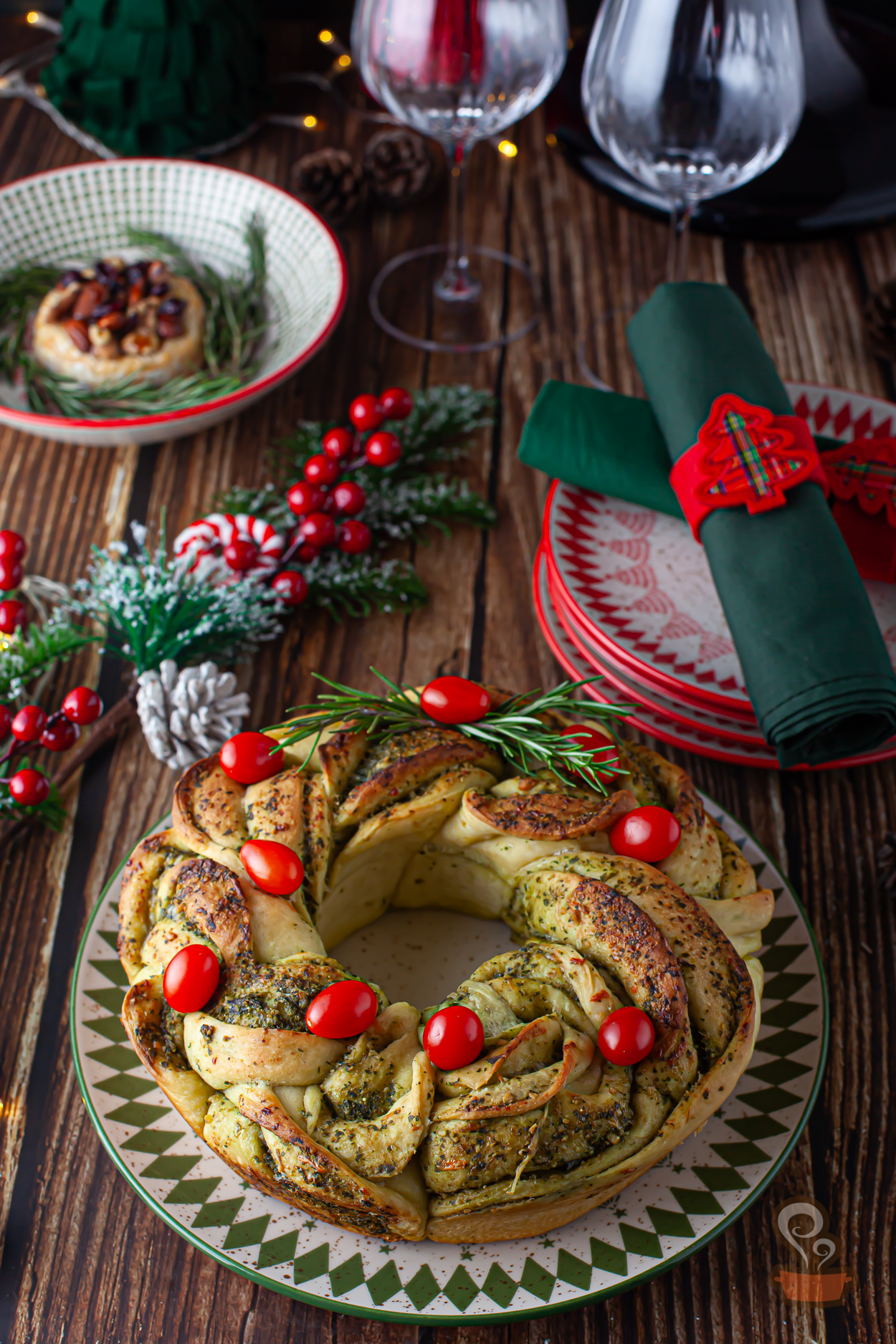 Rosca de pesto natalina - foto: naminhapanela